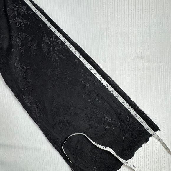 Small Black Lace Jumpsuit Sleeveless Wide Leg One-Piece Belted Goth Glam Whimsy - Picture 6 of 8